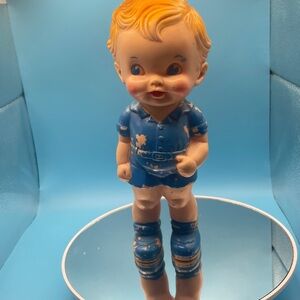 Vintage 1950’s SunRubber Doll Co Ruth Newton 8” Chunky Boy Blue Eyes Doll